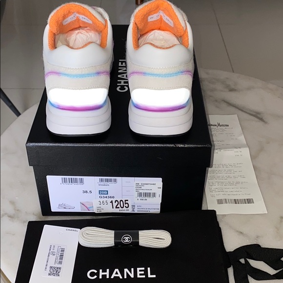COPY - Chanel Sneakers White/Multicolor 🌈 Size 38.5 - Picture 4 of 9